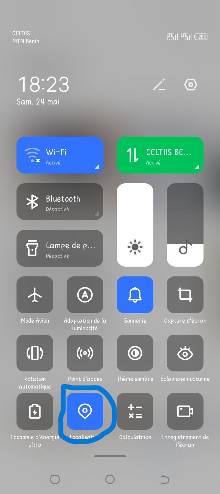 Activation de la localisation